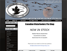 Tablet Screenshot of canadianwaterfowlersproshop.com